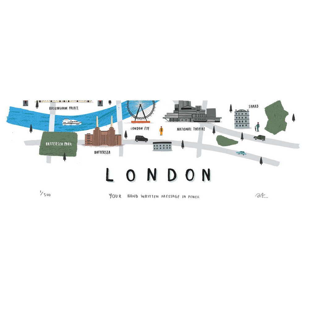Stampa della mappa di Londra
