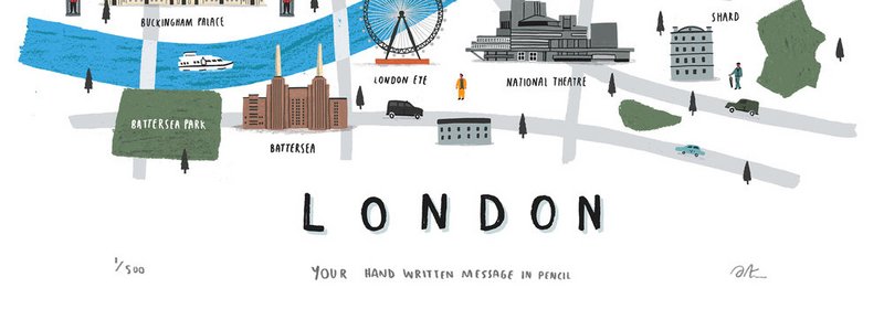 Impresión del mapa de Londres