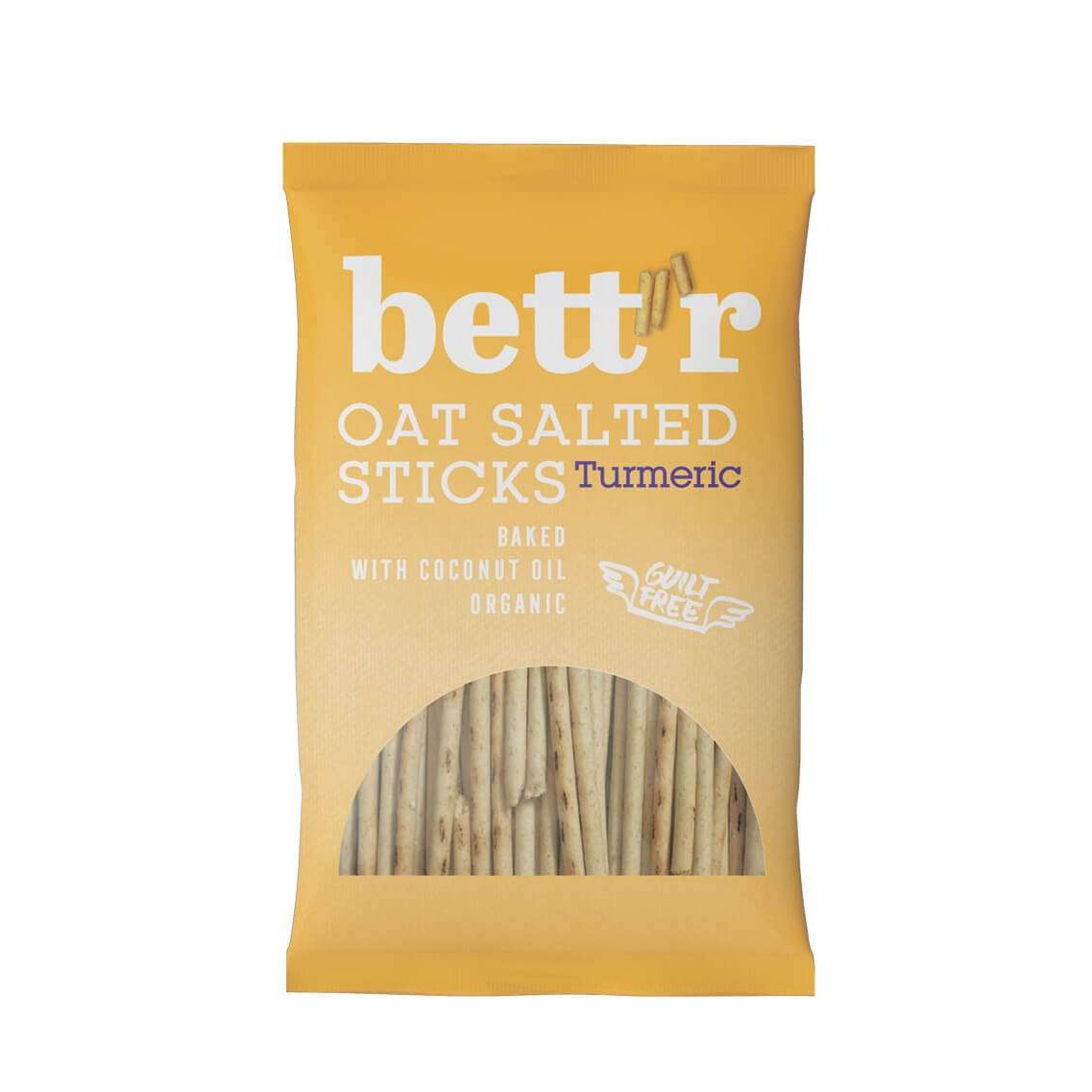 Oat Salted Sticks Turmeric, organic, Bett'r, 50g