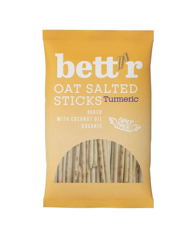 Oat Salted Sticks Turmeric, organic, Bett'r, 50g