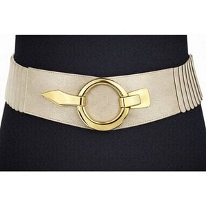Waist Belt Women - 20+ colors - Vegan Leather - Metal Buckle - Elastic