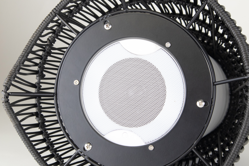 Le Zen Enzy Black - vinkøler med højttaler og LED-lys