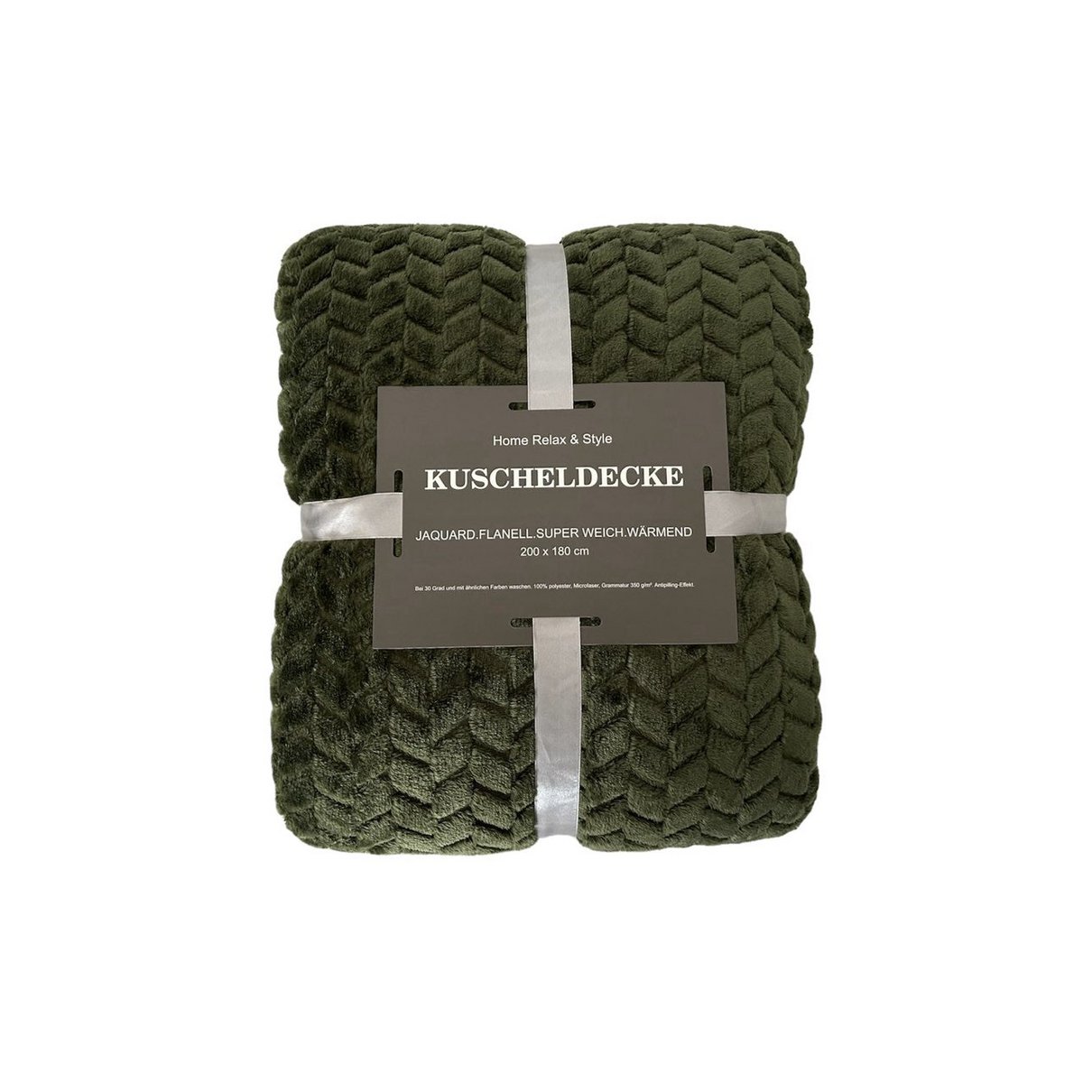 Jacquard Cuddly loft olivengrøn »XL Flanell Residential loft 200x180 cm» levende loft »Varmende daglig loft 350 g/m²