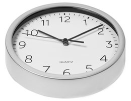 Wanduhr - Ø 17,7 cm, silberfarben