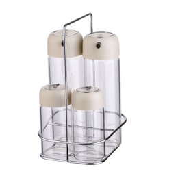 Laguiole Set 4 pezzi olio e pepe civper di aceto sulla base