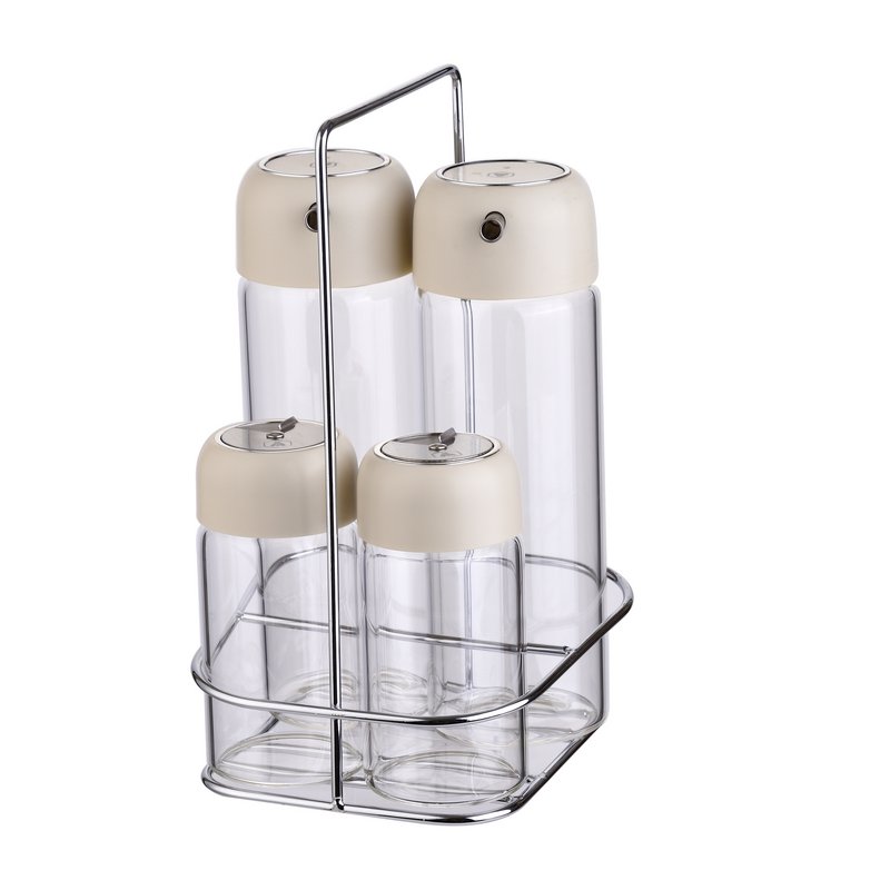 Laguiole Set 4 pezzi olio e pepe civper di aceto sulla base