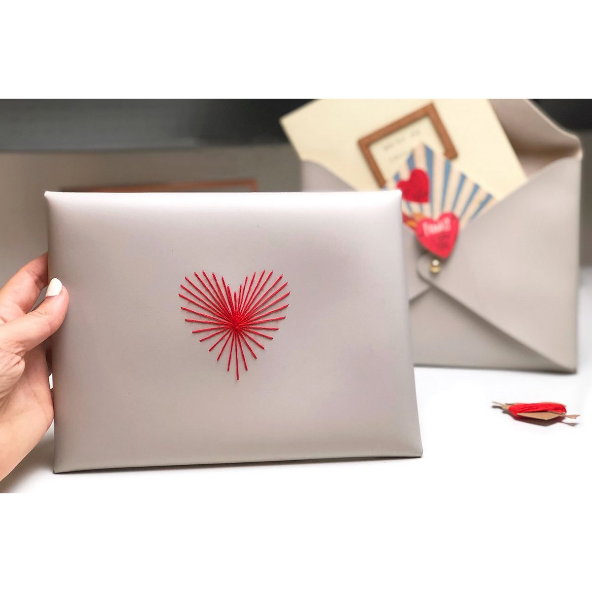POCHETTE ENVELOPPE CŒUR COEUR