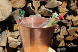 Unique Copper Ice Bucket for Wine Bottles - Elegant Bar Accessory - bottle holder