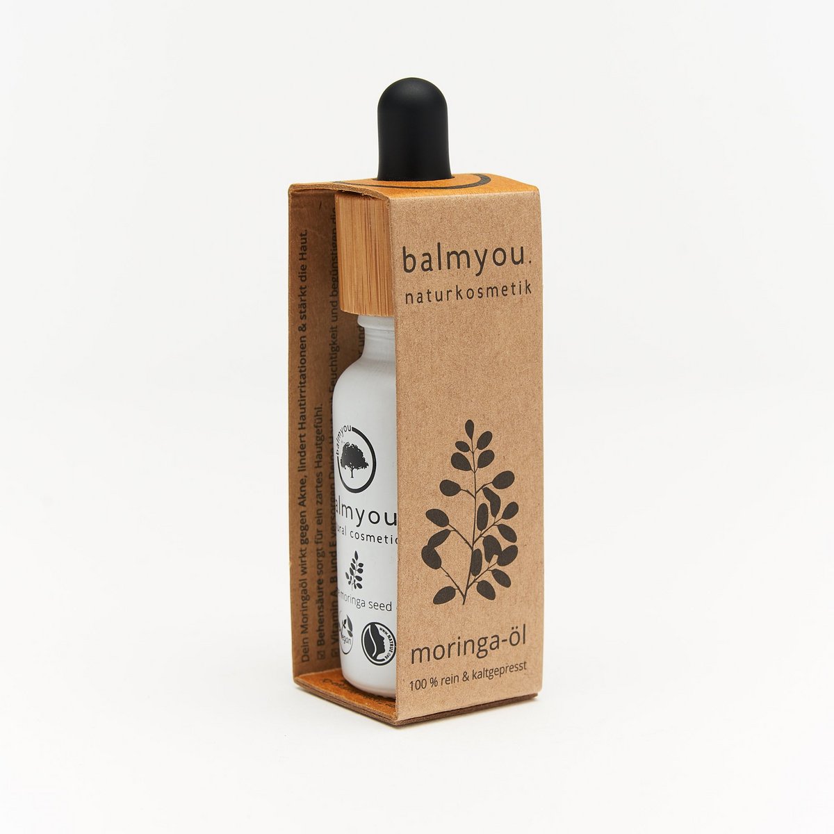 balmyou pure moringa oil (20ml): unrefined, cold-pressed, organic, vegan, 100% pure