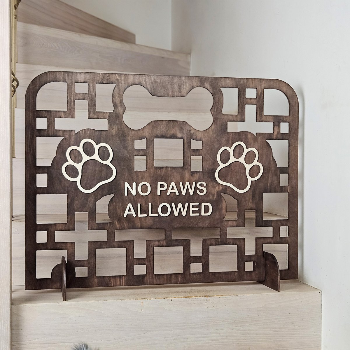 Puerta para perros de madera fácil de seguir, barrera independiente para puertas, escaleras y pasillos
