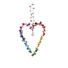 Dekoration Funkel Heart rainbow 9x12