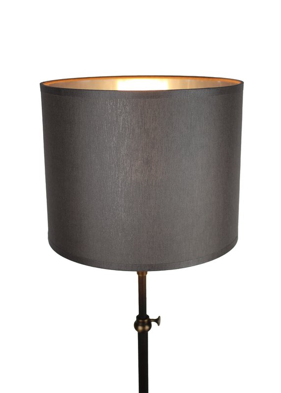 Lampenschirm Stoff dunkelgrau/ innen silber Schirm 20/20/16