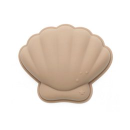 Siliconen emmer met gieter, schep en vormpjes - Beige