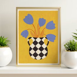 Stasa d'arte del vaso e dei tulipani