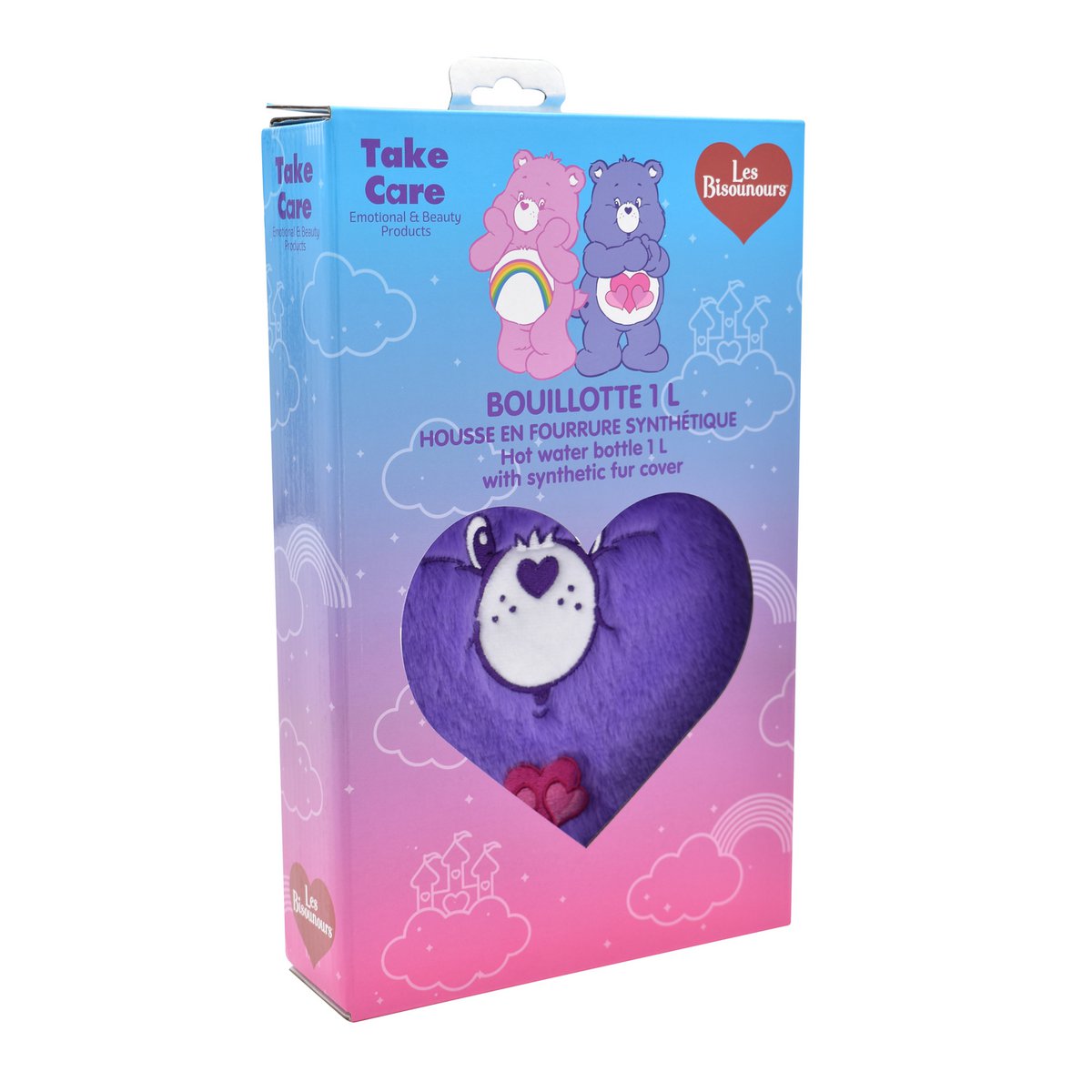 😍 Care Bears, Hot Water Bottle, with Cover, Hot Water Bottle for Hot Therapy, Hot Water, Rubber, Cold, Winter, Child, Adult