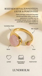 Sophia – Anello regolabile con quarzo rosa – color oro