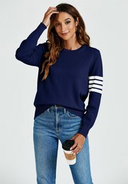 Top skoczki wzoru w paski w marynarce wojennej