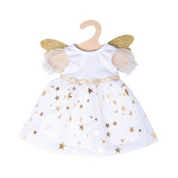 Dukkekjole "Guardian Angel" med stjernehårbånd, str 28-35 cm