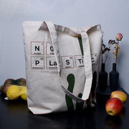 Borsa tote in tela di cotone biologico