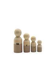 Pegdoll Arenisca - Muñeca de Madera Tuureluur Arma tu familia Nacimiento Familiar