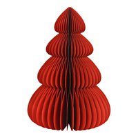 Honeycomb Christmas tree made of paper/cardboard, red (W/H/D) 35x50x35cm