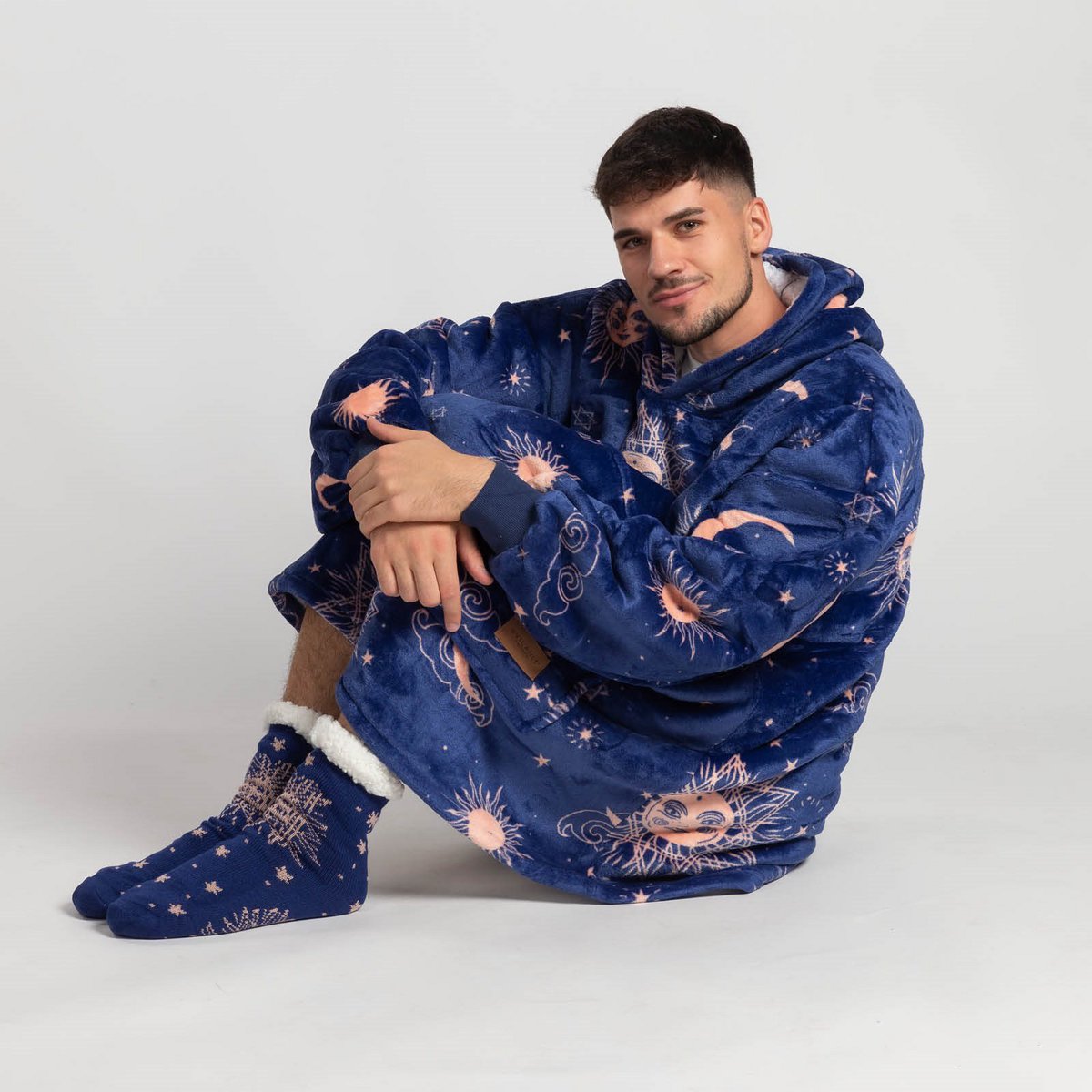 Vitapur - Hoodie blanket + socks - Carrol Blue