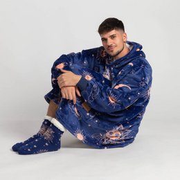 Vitapur - Hoodie blanket + socks - Carrol Blue