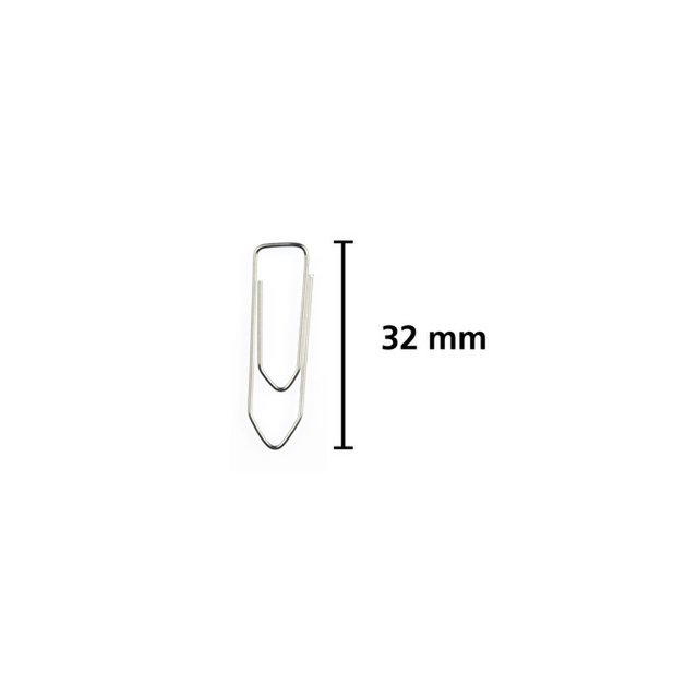 Paper clips Kangaro 32 mm angular box 1000 pcs galvanized