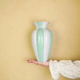 Blütenvase-fehlige Vase-Ceramic-lila/ grün-16,5x16,5x29,5 cm