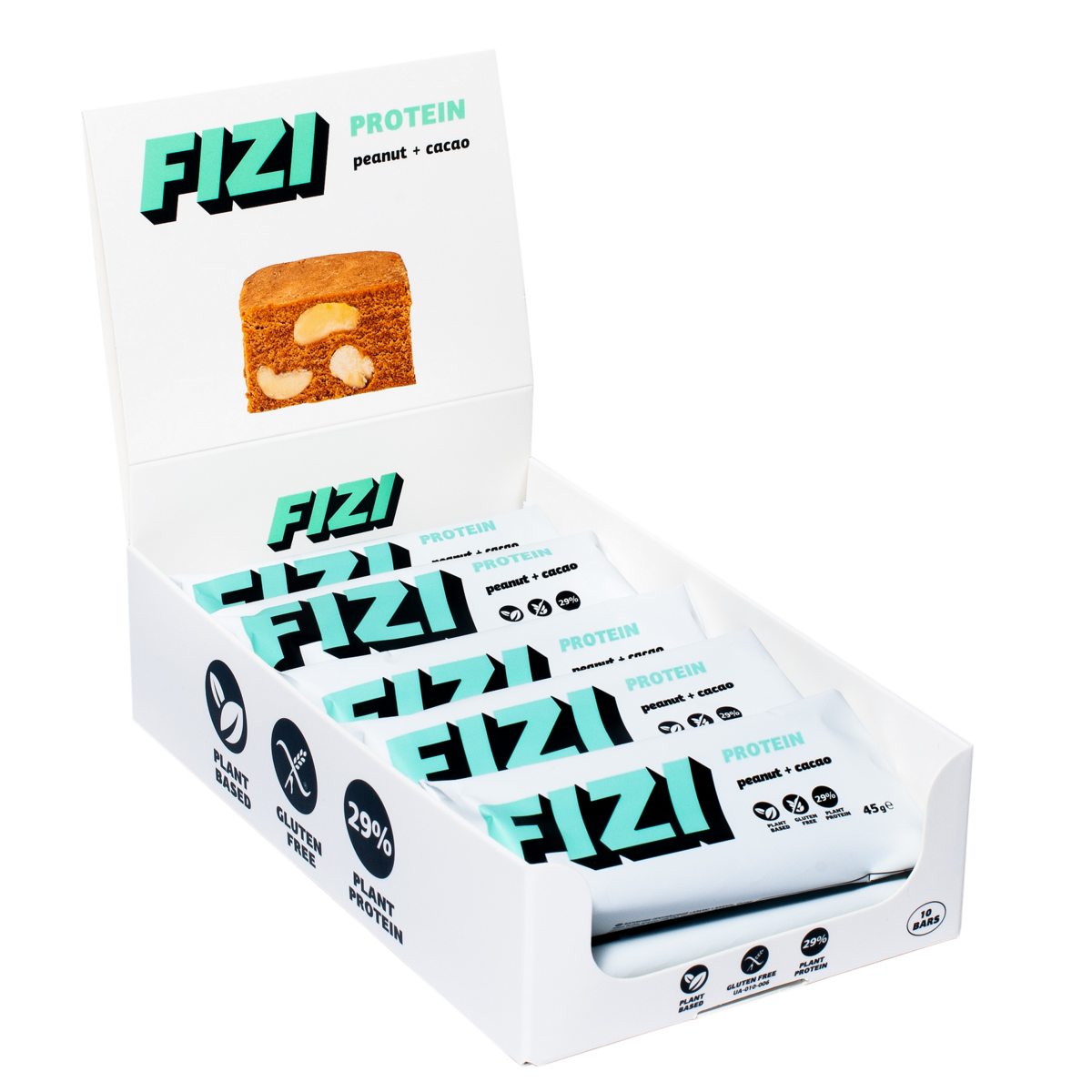 Vegan glutenvrije eiwitbar "Peanut + Cacao" 45G