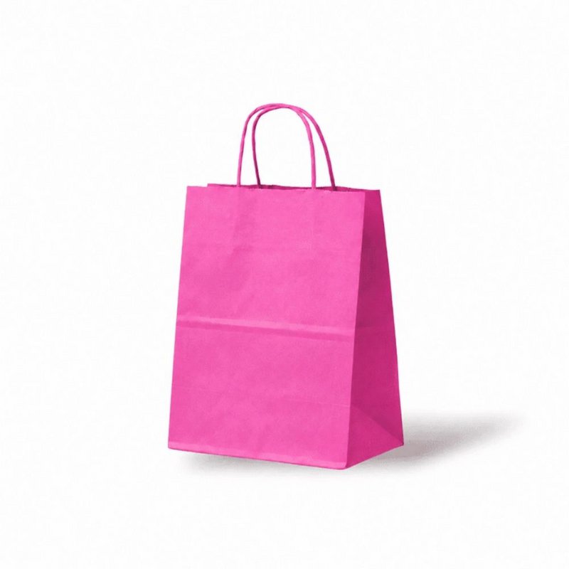 Papierowa torba S - Pink (100 sztuk)