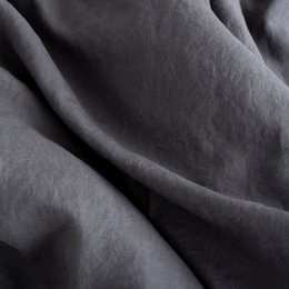 Ensemble de housse de couette en lin gris foncé