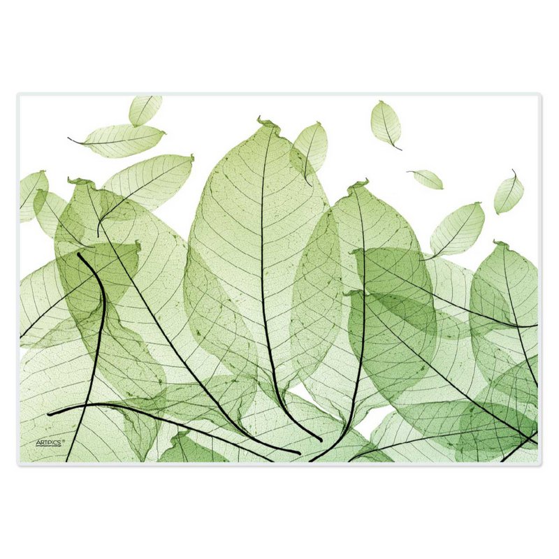 Artipics placemats soft green placemats washable plastic 4 pieces each 42 x 30 cm pastel green simple table decoration for the kitchen, dining area, guests, indoors, outdoors