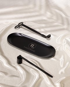 3-piece candle care set black