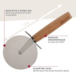 Giant pizza wheel wooden handle Fackelmann Pizza & Pasta