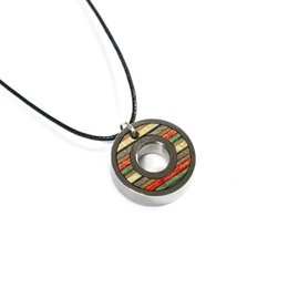 Skateboard houten lager hanger ketting, gerecycleerde skateboards en roestvrij staal, unisex