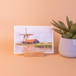 Zaandam Fields, Netherlands  - A6 Postcard with Envelope