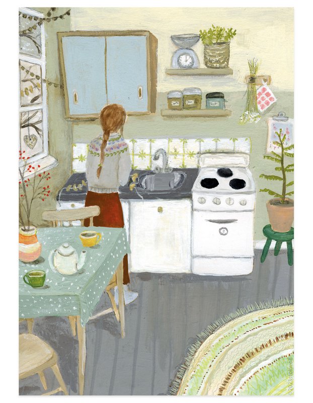 postal | Invierno en la cocina