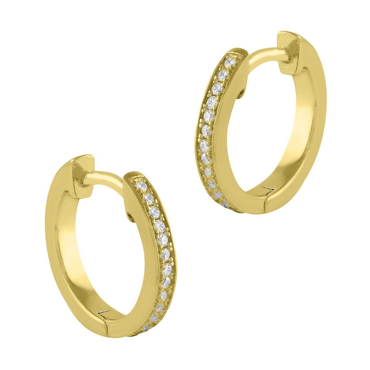 Gold plated silver creole earrings