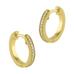 Gold plated silver creole earrings