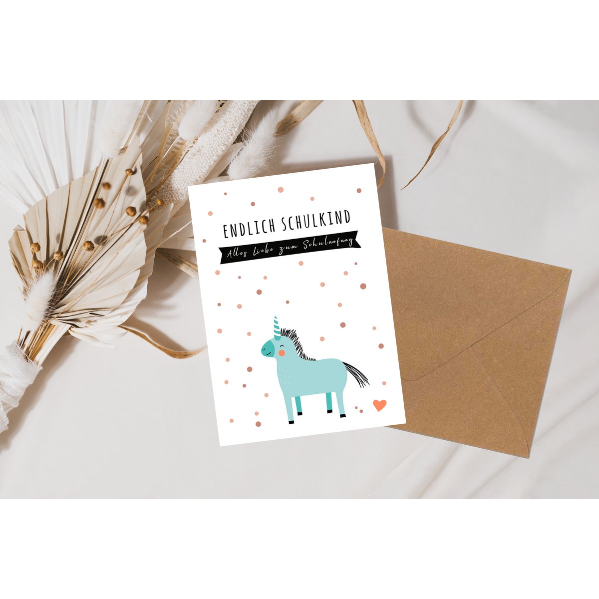 Card for schooling /starting school including envelope