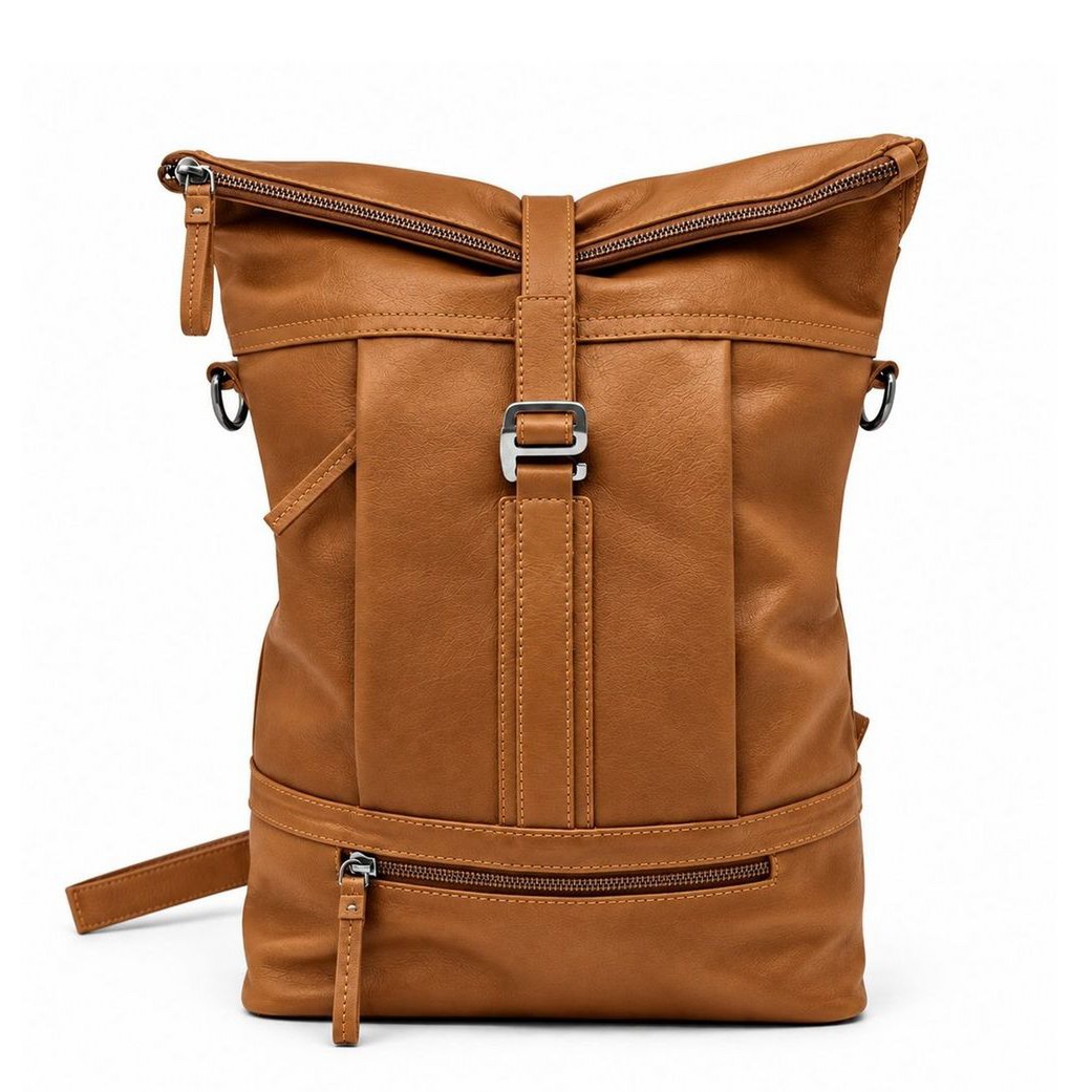 Rolltop -rygsæk Rucksack fører solbrun