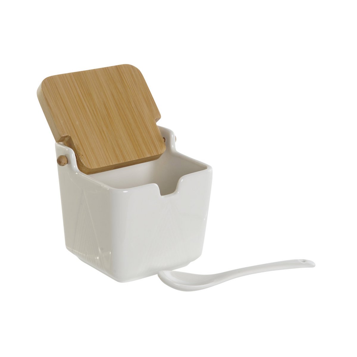 BAMBUSOWA PORCELANA CUKIERNICA 10,5X9X9 BIAŁA PC207781