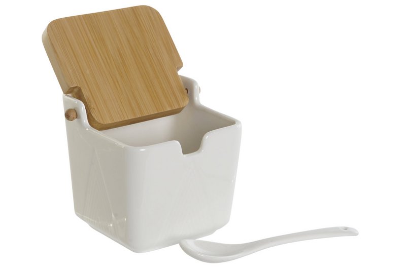 BAMBUSOWA PORCELANA CUKIERNICA 10,5X9X9 BIAŁA PC207781