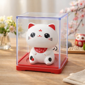 Lucky Cat Super Kawaï Blanc – Solar – Maneki-Neko