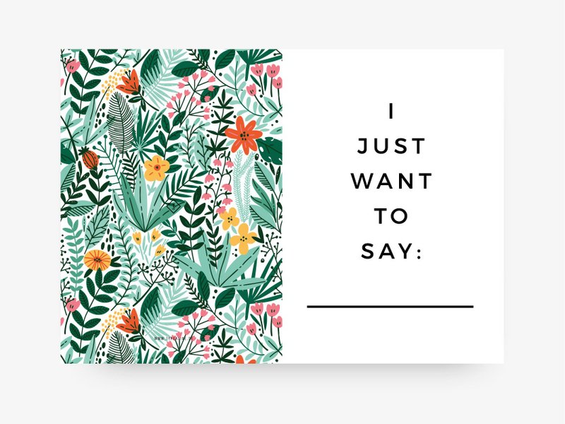 Grußkarte / Want To Say