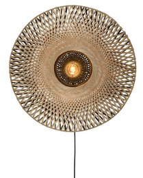 Wandlamp Kalimantan bambusplade, S