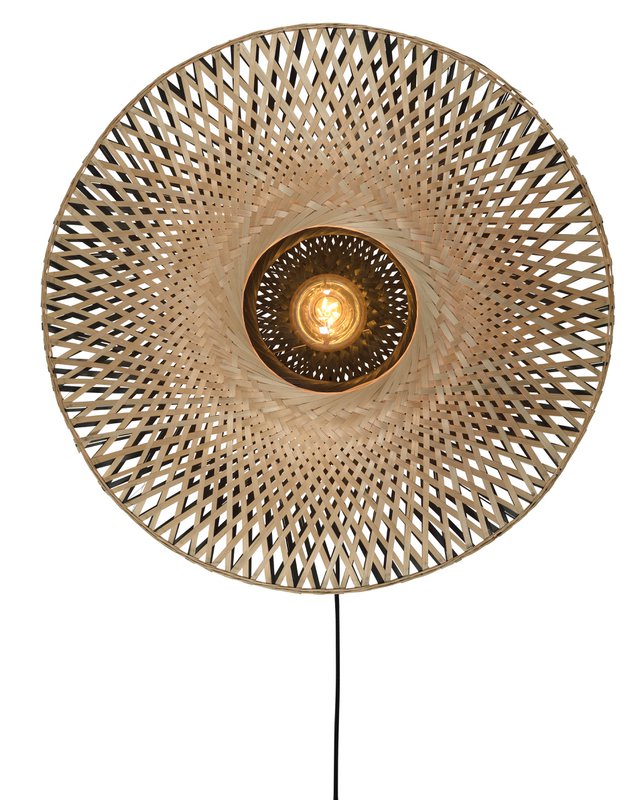 Wandlamp Kalimantan bambusplade, S