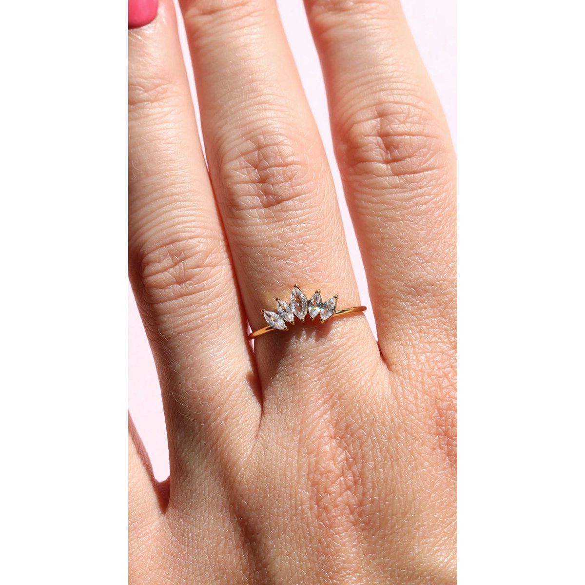 Rosy - Antik diamantklynge ring