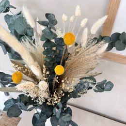 Natur - Dryflower Bouquet i Harmonie I Grün -weiß